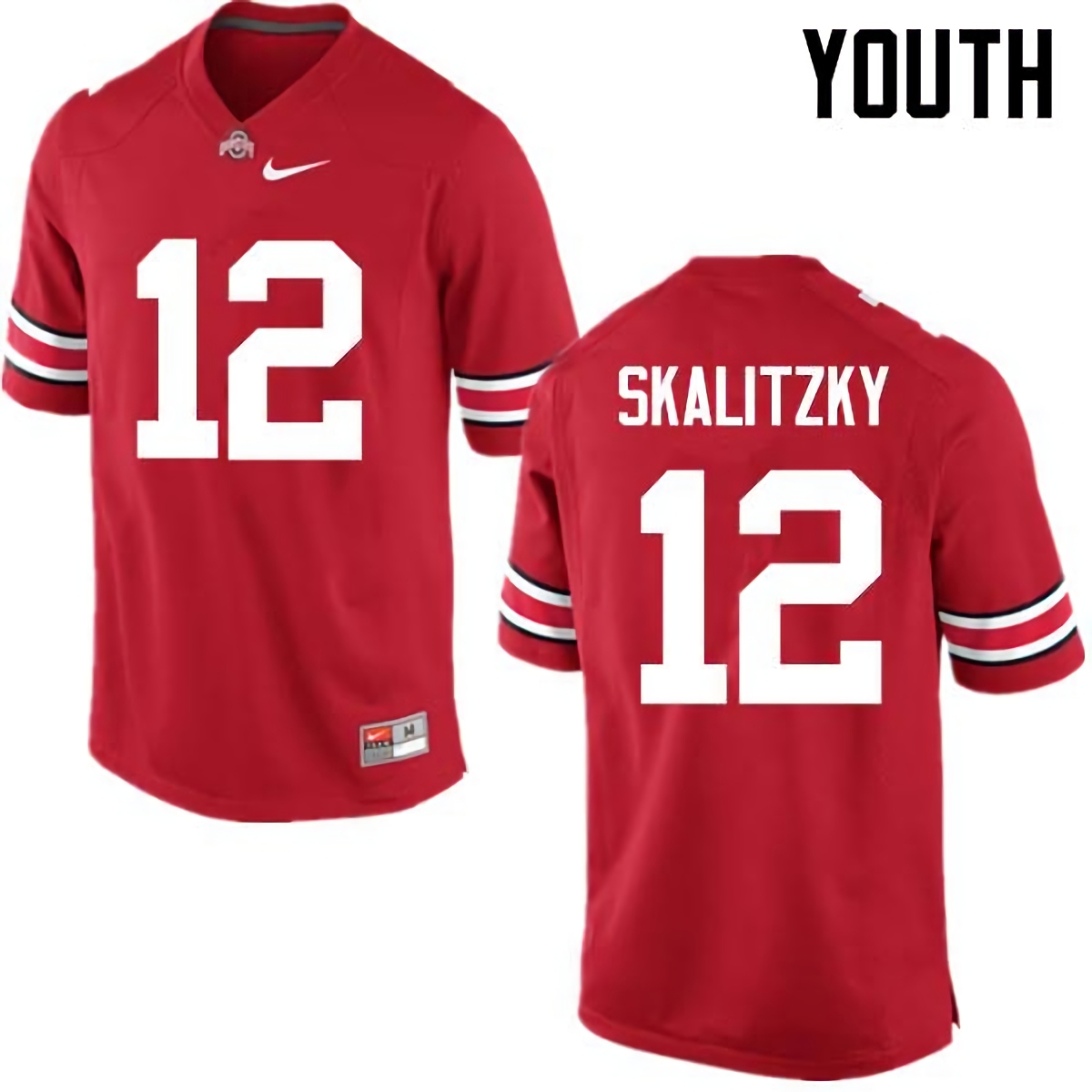 Brendan Skalitzky Ohio State Buckeyes Youth NCAA #12 Nike Red College Stitched Football Jersey OHM8556WB